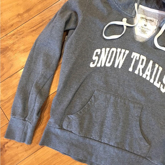 Snow Trails winter Ohio grey gray hoodie sweatshirt top small - Picture 3 of 7